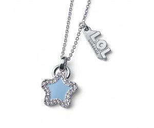 Detský náhrdelník L.O.L Surprise Star so Swarovski krištáľmi L1003BLU