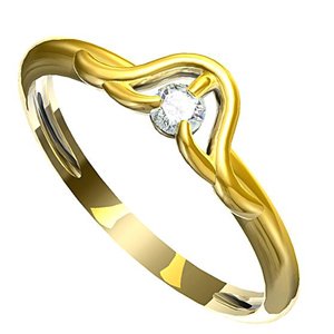 Zásnubný prsteň s briliantom Leonka 005