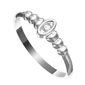 Zásnubný prsteň s briliantom Leonka 012