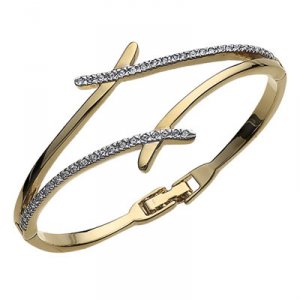 Náramok s krištáľmi Swarovski Oliver Weber Divide Gold 32022G