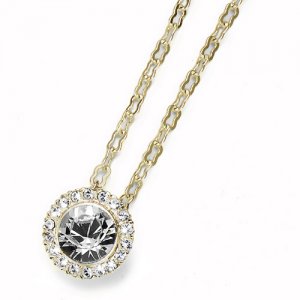 Prívesok s krištáľmi Swarovski Oliver Weber More Basic Gold