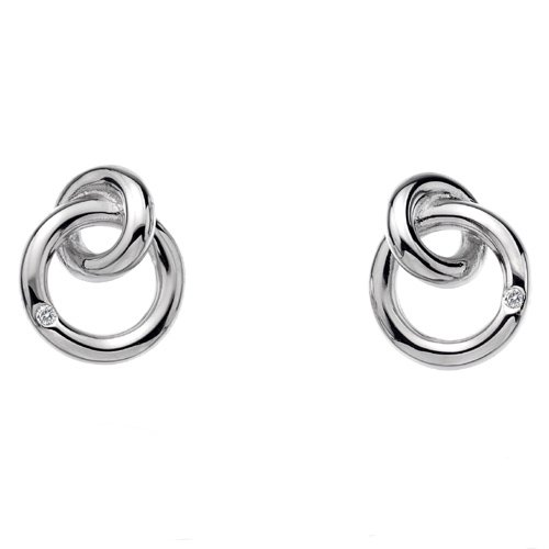 Strieborné náušnice Hot Diamonds Eternity Interlocking Silver Stud DE308