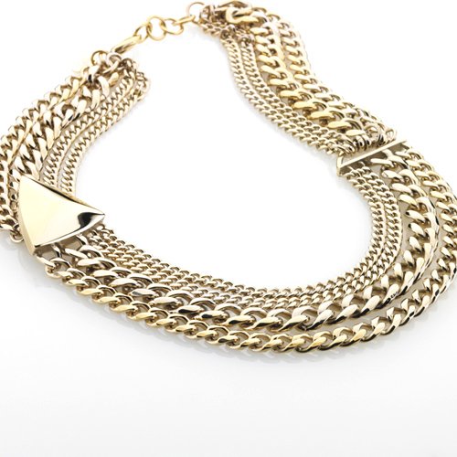 Oceľový náhrdelník Storm Trygo Gold
