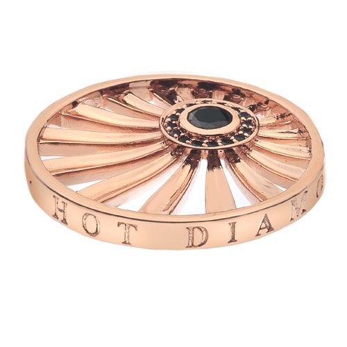 Strieborný prívesok Hot Diamonds Emozioni Art Deco Dawn Rose Gold Coin
