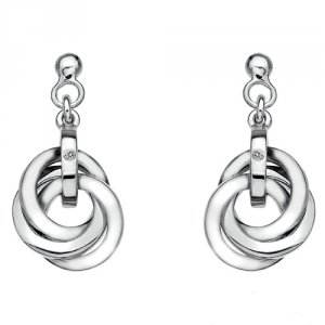 Strieborné náušnice Hot Diamonds Trio DE388