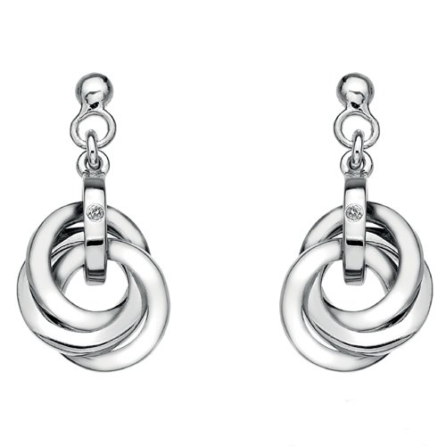 Strieborné náušnice Hot Diamonds Trio DE388