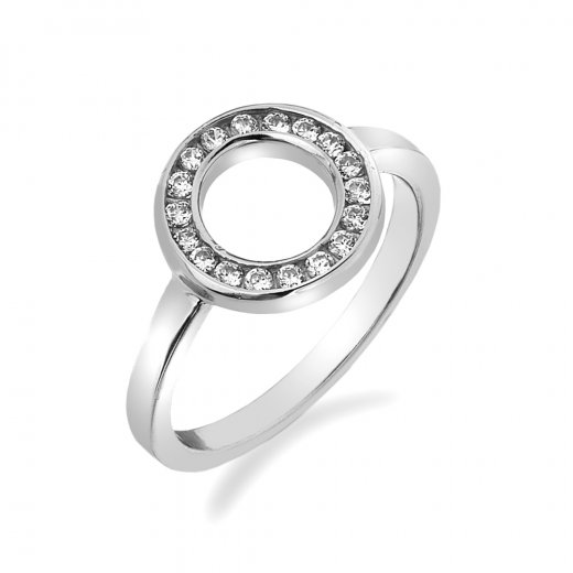 Strieborný prsteň Hot Diamonds Emozioni Saturno Silver