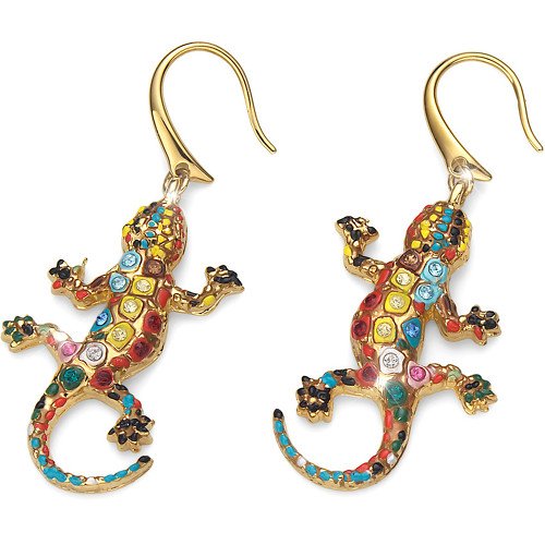 Náušnice s krištáľmi Swarovski Oliver Weber Gaudi Drac Gold 22426G