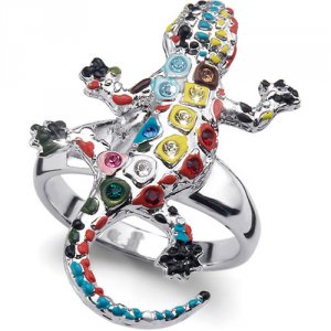 Prsteň s krištáľmi Swarovski Oliver Weber Gaudi Drac 41110R