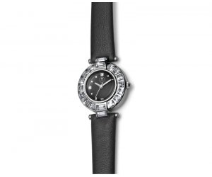 Dámske hodinky s krištáľmi Swarovski Oliver Weber Riga Steel Black 65039-BLA
