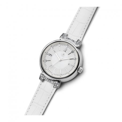 Dámske hodinky s krištáľmi Swarovski Oliver Weber Vienna Steel White 65043-001