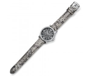 Dámske hodinky s krištáľmi Swarovski Oliver Weber Vigo Leopard Silver 65044-SIL