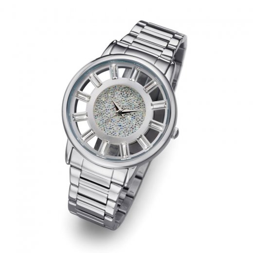 Dámske hodinky s krištáľmi Swarovski Oliver Weber Reims Silver 65050-SIL