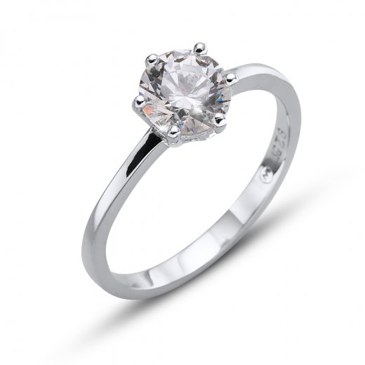 Strieborný prsteň s krištáľom Swarovski Oliver Weber Brilliance Large 63222