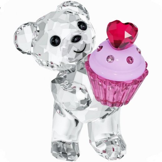 Swarovski figúrka KRIS BEAR - PINK CUPCAKE - medvedík s tortičkou 5004484