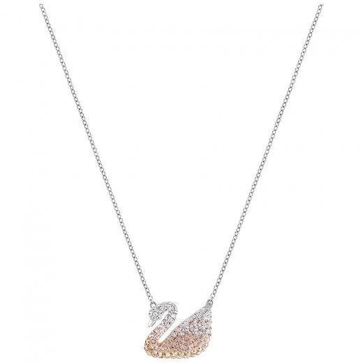 Swarovski prívesok ICONIC SWAN - rhodiovaný kov, kryštály Pointiage® 5215034
