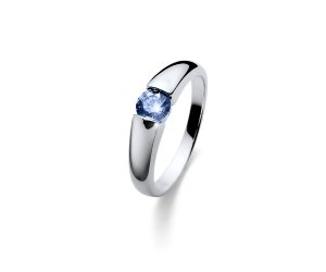Strieborný prsteň so zirkónmi Swarovski Oliver Weber Tender Blue