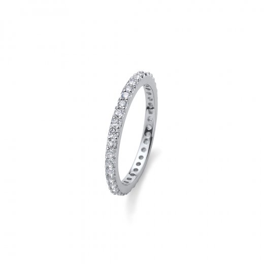 Strieborný prsteň so zirkónmi Swarovski Oliver Weber Jolie