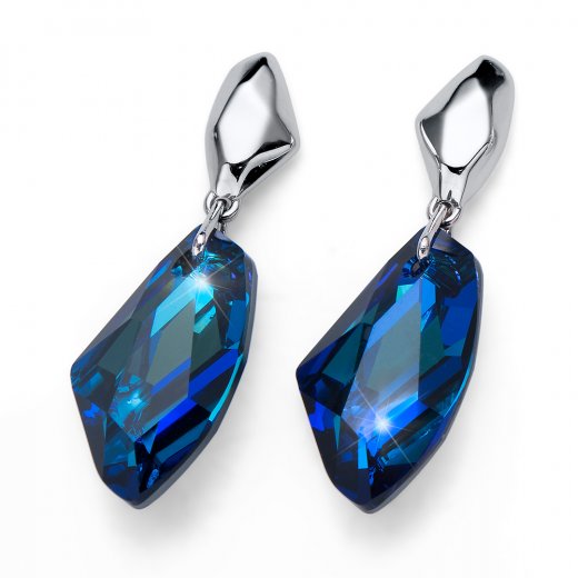 Náušnice s krištáľmi Swarovski Oliver Weber Galactic large bermuda
