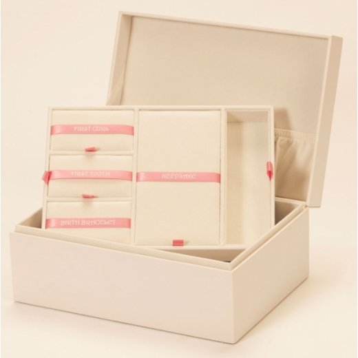 Kožená šperkovnica Mele&Co. Baby Memories pink