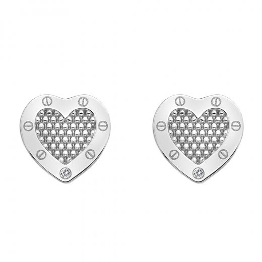 Strieborné náušnice Hot Diamonds Love DE528