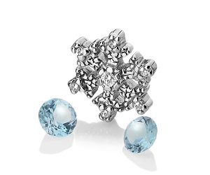 Prívesok Hot Diamonds Anais element vločka modrý Topaz AC108