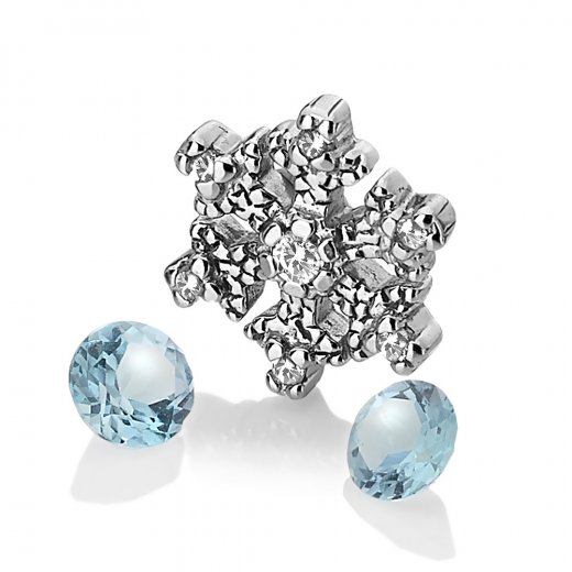 Prívesok Hot Diamonds Anais element vločka modrý Topaz AC108