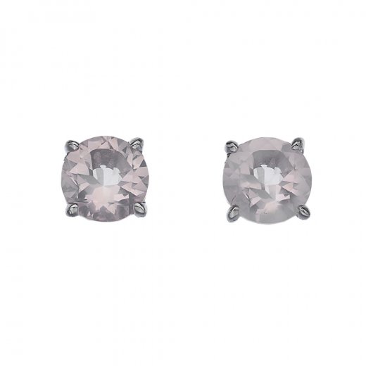 Strieborné náušnice Hot Diamonds Anais ružový kameň AE010