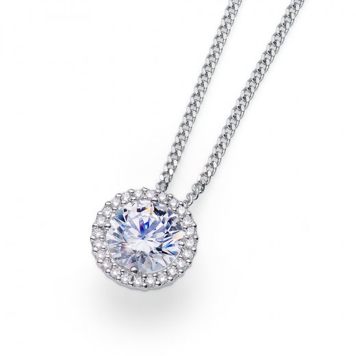 Strieborný prívesok s krištáľmi Swarovski Oliver Weber Triumph crystal