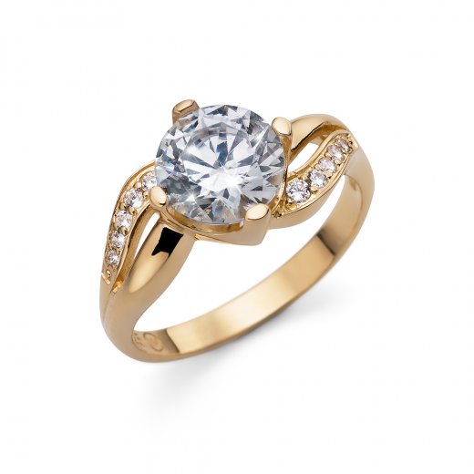 Prsteň s krištálmi Swarovski Oliver Weber Success gold crystal