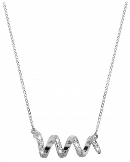 Silver Cat Špirálovitý náhrdelník so zirkónmi SC259