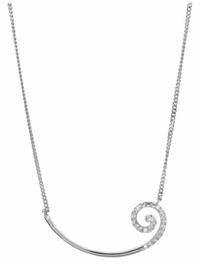 Silver Cat Špirálovitý náhrdelník so zirkónmi SC264