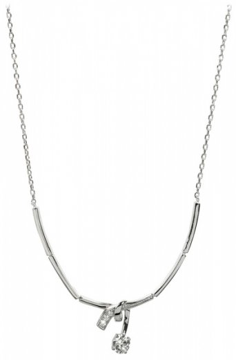 Silver Cat strieborný náhrdelník so zirkónmi SC204