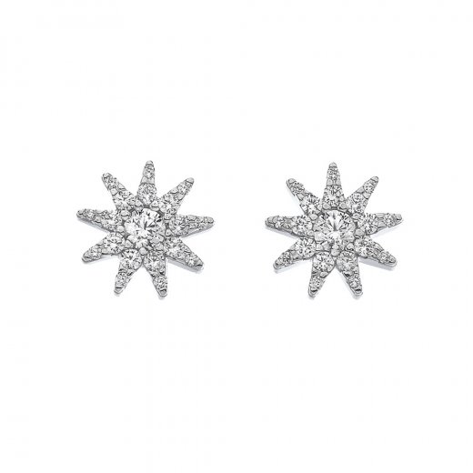 Strieborné náušnice Hot Diamonds Emozioni Stella EE037
