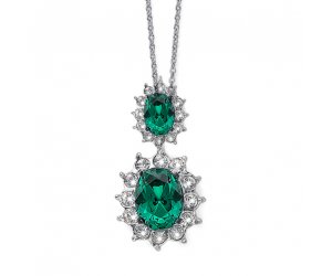 Prívesok s krištáľmi Swarovski Oliver Weber Princess emerald