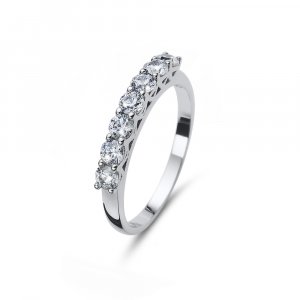 Strieborný prsteň s krištáľmi Swarovski Oliver Weber Step CZ WHI