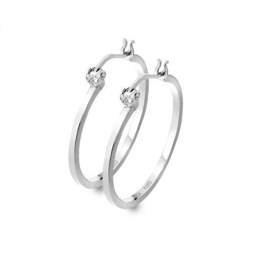 Strieborné náušnice Hot Diamonds Hoops DE625