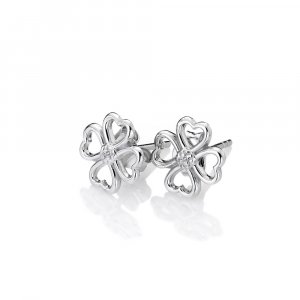 Strieborné náušnice Hot Diamonds Lucky in Love DE632