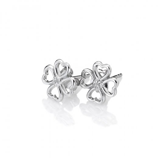 Strieborné náušnice Hot Diamonds Lucky in Love DE632