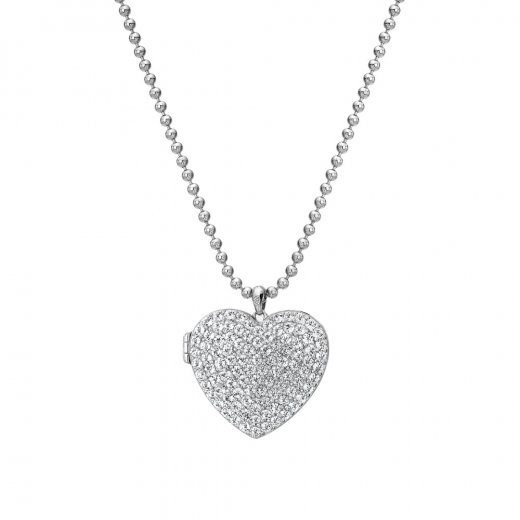 Strieborný náhrdelník Hot Diamonds Memories Heart Locket DP770