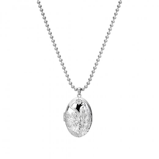Strieborný náhrdelník Hot Diamonds Memories Locket DP773