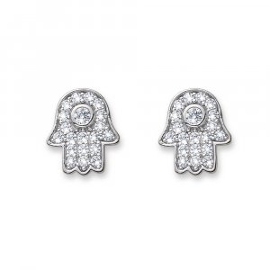 Náušnice s krištáľmi Swarovski Oliver Weber Brace CZ crystal WHI