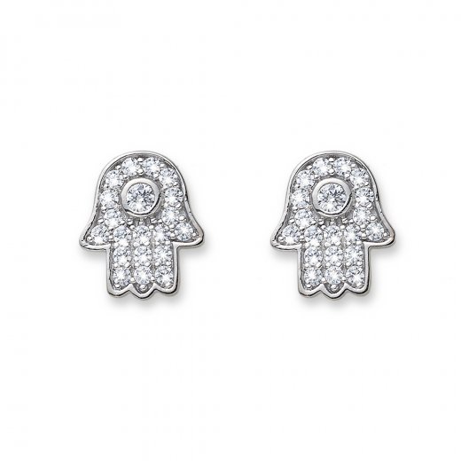 Náušnice s krištáľmi Swarovski Oliver Weber Brace CZ crystal WHI