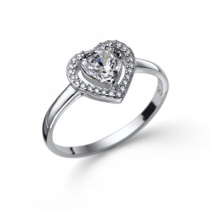 Strieborný prsteň s krištáľmi Swarovski Oliver Weber Forever white