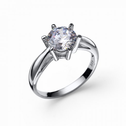Strieborný prsteň s krištáľmi Swarovski Oliver Weber Why white