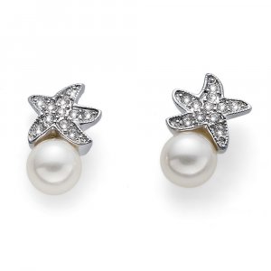 Náušnice s krištáľmi Swarovski Oliver Weber Pearl Mare CRY