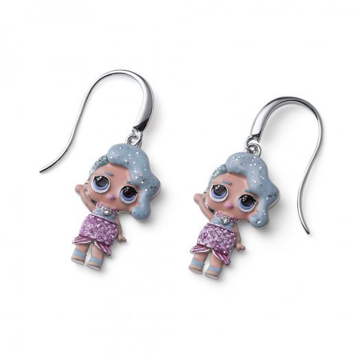 Detské náušnice L.O.L Surprise Splash Queen deluxe RH so Swarovski krištáľmi L2013SPL