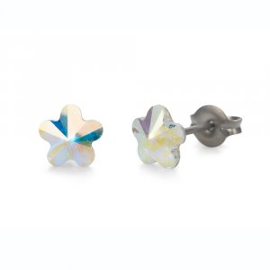 Náušnice so Swarovski krištáľmi Oliver Weber Sensitive PE Viola mini CRY AB