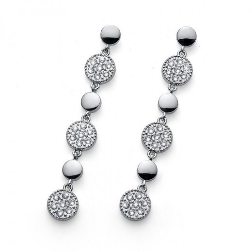 Náušnice so Swarovski krištáľmi Oliver Weber Shore RH CRY