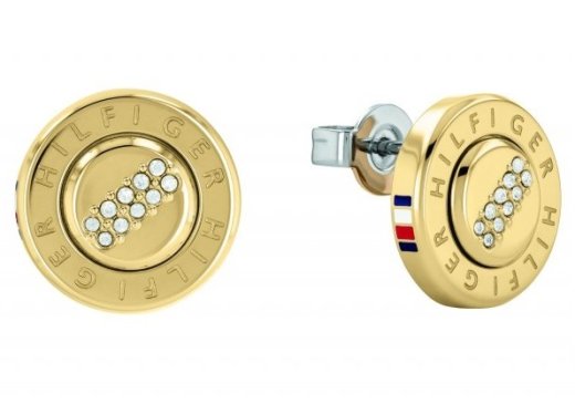 Náušnice TOMMY HILFIGER Gold-tone Engraved 2780646